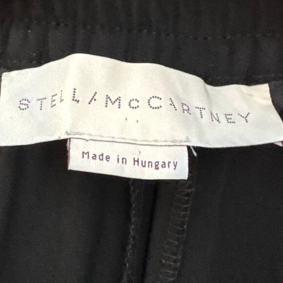 Stella McCartney Women's Black Joggers Elastic Waist Zipper Hem Size 44 (US M-L) - Picture 8 of 11